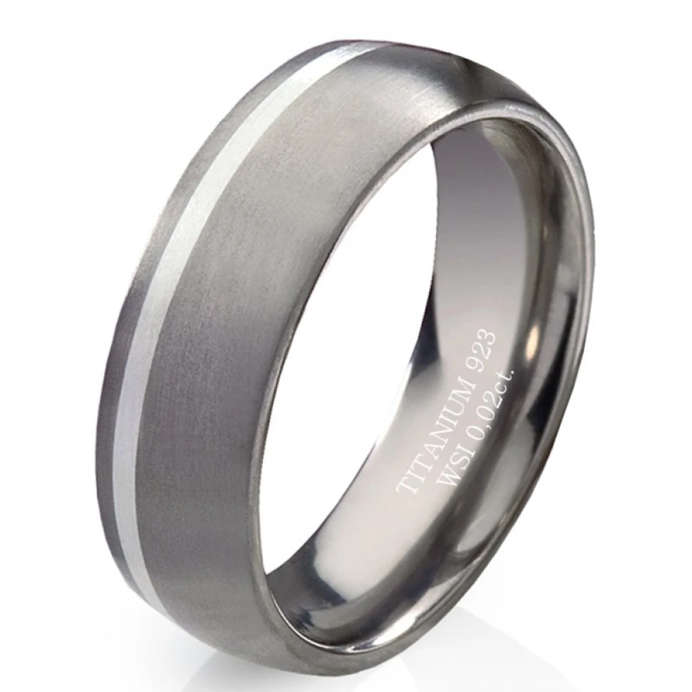 Herrenring Titanring HT001 mit Gravur